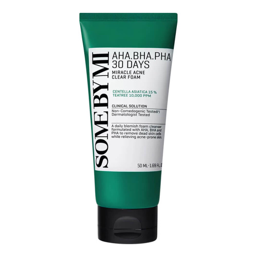 Очищающая пенка для проблемной кожи Some By Mi AHA-BHA-PHA 30 Days Miracle Acne Clear Foam 50 мл
