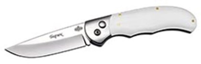 Автоматический нож Витязь Бирюк, сталь 7Cr17MoV, рукоять микарта, белый