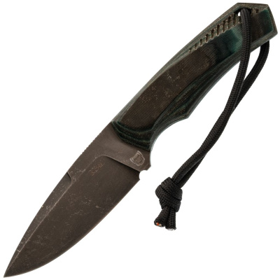 Нож Pocket Wolf Мини Тактик, сталь K340, рукоять микарта, зеленый