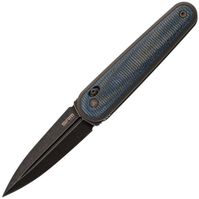 Складной нож SRM 251MB-ME (эксклюзивно для НОЖИКОВ), сталь N690, рукоять голубая микарта