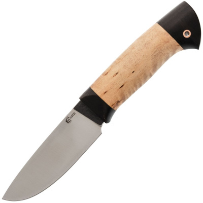 Охотничий нож Сокол, кованый, сталь Х12МФ, карельская береза, граб
