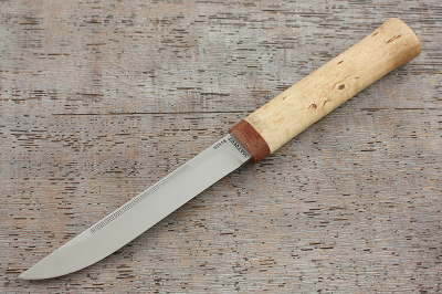 Нож разделочный "Бурятский малый" карельская береза, АиР