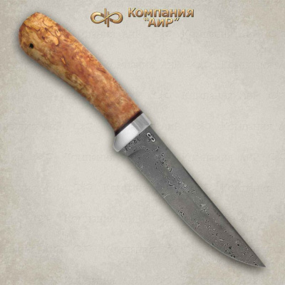 Нож АиР «Лиса», сталь ZD 0803, рукоять карельская береза, алюминий