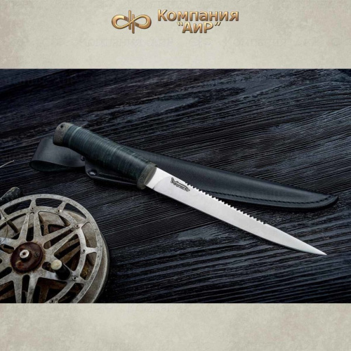 Нож разделочный АиР "Белуга", сталь 100х13м, рукоять кожа