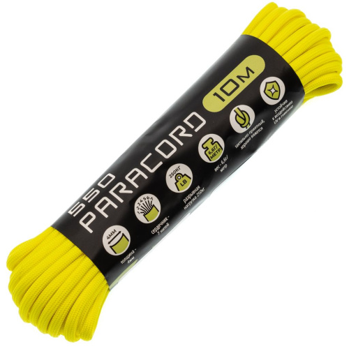 Паракорд 550 Neon yellow, 10 м