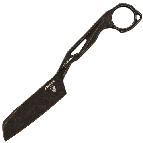 Скелетный нож Mr.Blade Abuser blackwash, сталь AUS-8