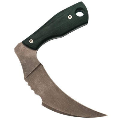 Нож Barmaley Knives Грим, сталь AUS-10Co, рукоять Микарта, зеленый