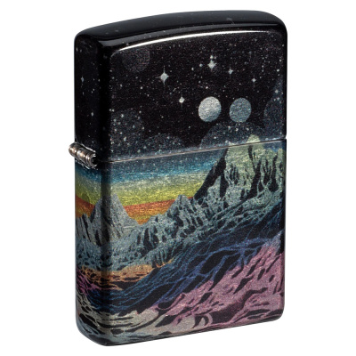 Зажигалка ZIPPO Space in Color Design с покрытием 540 Tumbled Chrome, латунь/сталь, разноцветная, 38x13x57 мм