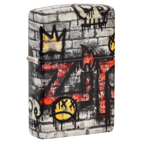 Зажигалка ZIPPO Graffiti King с покрытием 540 Matte, латунь/сталь, разноцветная, матовая, 38x13x57 мм