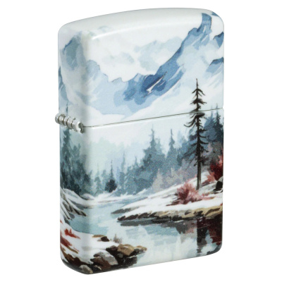 Зажигалка ZIPPO Frozen Valley с покрытием 540 Matte, латунь/сталь, разноцветная, матовая, 38x13x57 мм