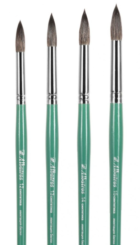 Кисть нейлон имитация Белки круглая Альбатрос