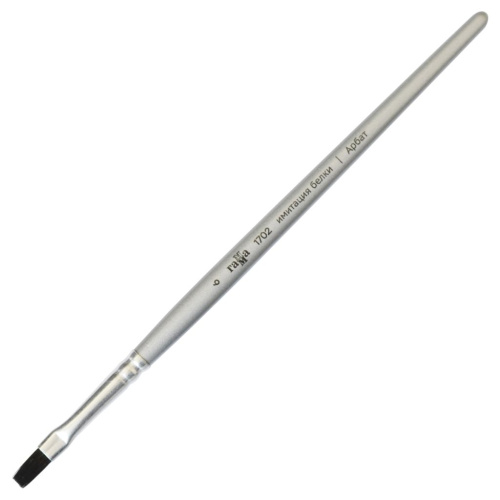 Кисть синтетика имитация белки №6 плоская Гамма "Арбат" короткая ручка