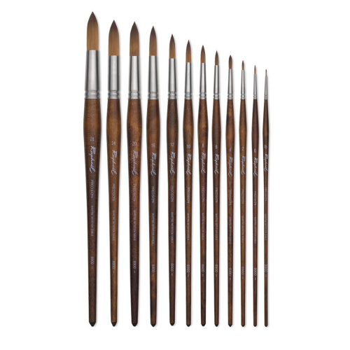 Кисть синтетика имитация соболь круглая Sennelier "Precision" длинная ручка