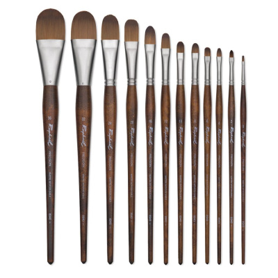 Кисть синтетика имитация соболь овальная Sennelier "Precision" длинная ручка