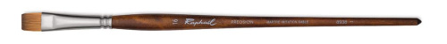 Кисть синтетика иммитация соболь №16 плоская укороченная Sennelier "Precision" длинная ручка