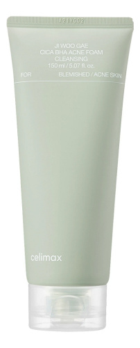 Пенка для умывания с экстрактом центеллы азиатской Ji Woo Gae Cica BHA Acne Foam Cleansing 150мл