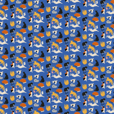 Бумага упаковочная "Котики" 70*100 см