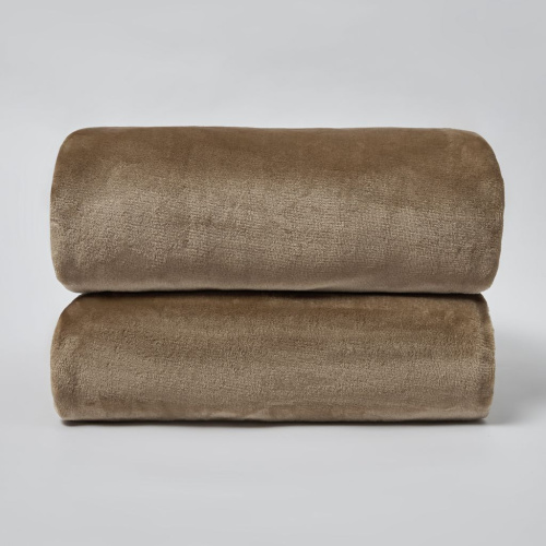 Плед Сверхмягкий/Supersoft, коричневый