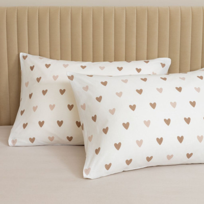 Комплект наволочек Любовь моя (коричневый)/ Amore mio brown