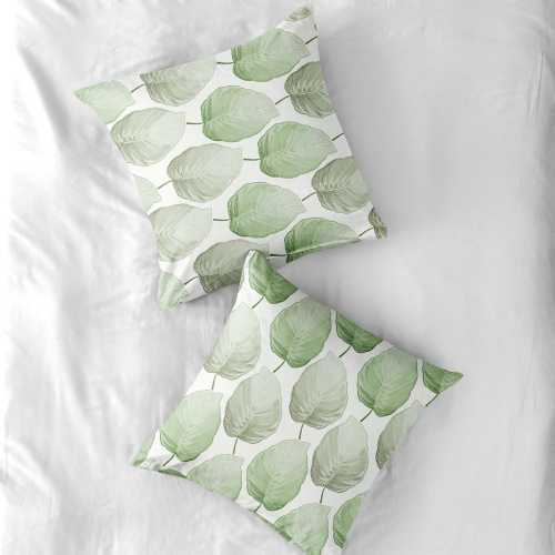 Комплект наволочек Модико (зеленые листья)