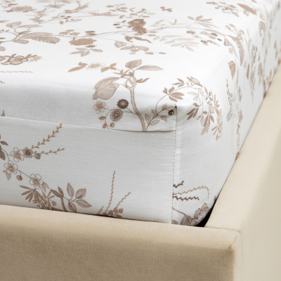 Простыня на резинке Сибилла (коричневый)