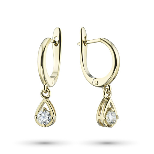 Серьги из желтого золота с бриллиантами э0301сг01132700