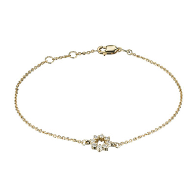 Браслет из желтого золота с бриллиантами э0301бр01210106