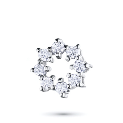 Классическая подвеска из белого золота с бриллиантами э4701пд06174100