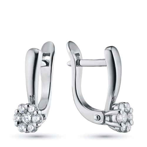 Серьги из белого золота с бриллиантами э4701сг04152800
