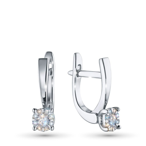 Серьги из белого золота с бриллиантами э4701сг07176900