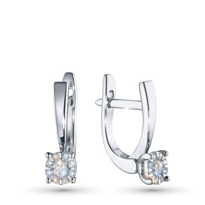 Серьги из белого золота с бриллиантами э4701сг07176900
