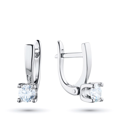 Серьги из белого золота с бриллиантами э4701сг07210866