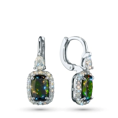 Серьги из белого золота с и хромдиопсидами э4754сг03260358_white