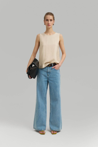 Свободный топ из жатой ткани