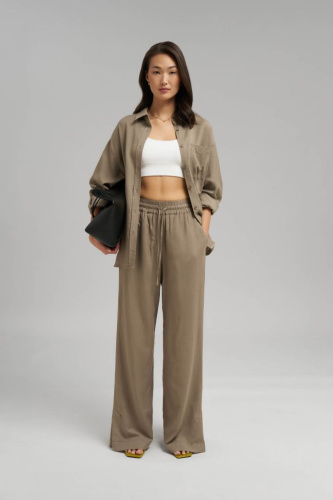 Свободные брюки со льном