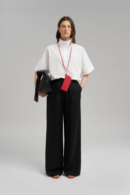 Брюки-палаццо изо льна и вискозы