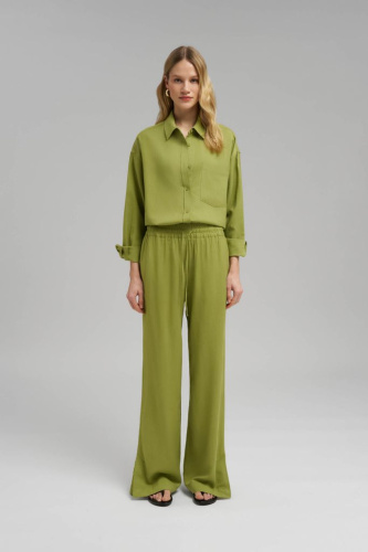 Свободные брюки со льном