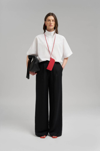 Брюки-палаццо изо льна и вискозы