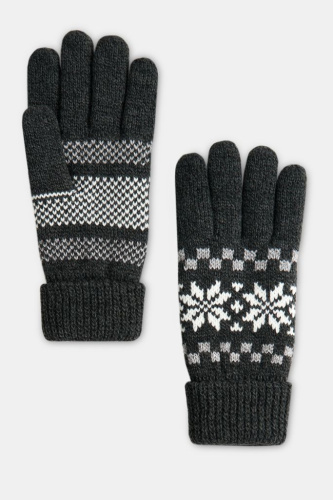 Вязаные перчатки с узором