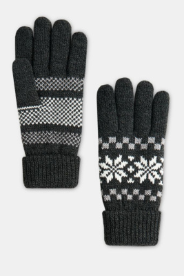 Вязаные перчатки с узором