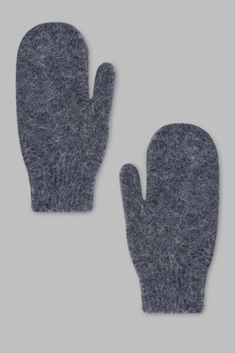 Вязаные варежки с шерстью и ангорой