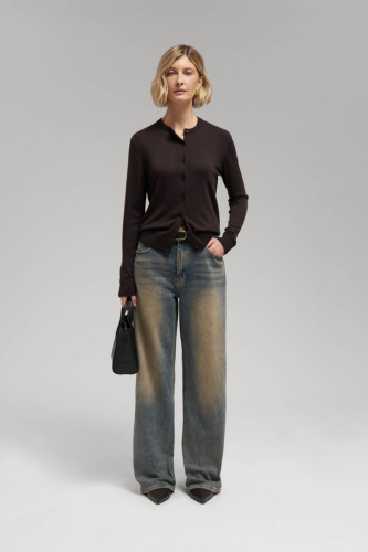 Кардиган прямого кроя с шерстью