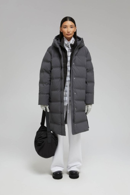 Длинный пуховик с натуральным пухом