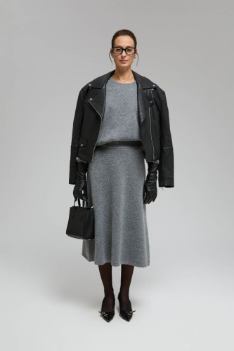 Вязаная юбка силуэта трапеция