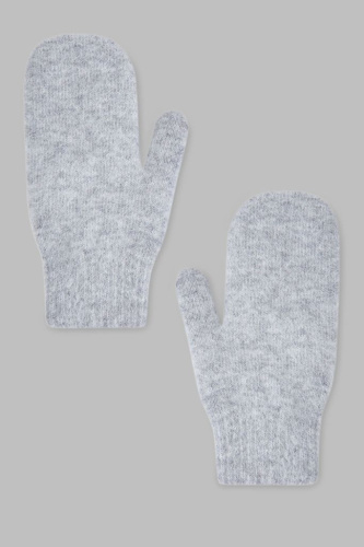 Вязаные варежки с шерстью и ангорой