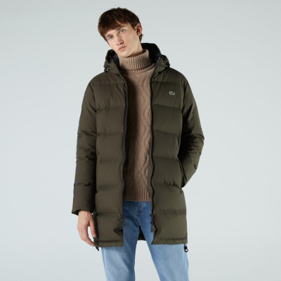 Мужская утеплённая куртка Lacoste Long Hooded Quilted стандартного кроя