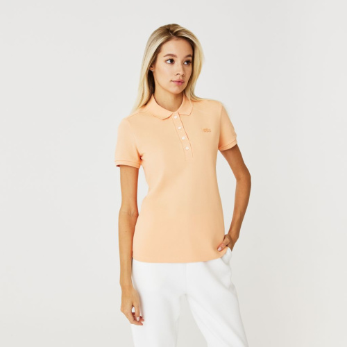 Женское поло Lacoste приталенного кроя из эластичного хлопка