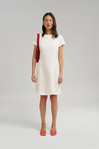 Платье мини изо льна и вискозы