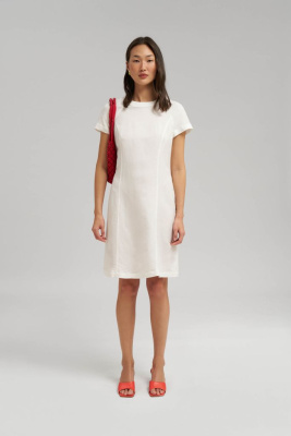 Платье мини изо льна и вискозы