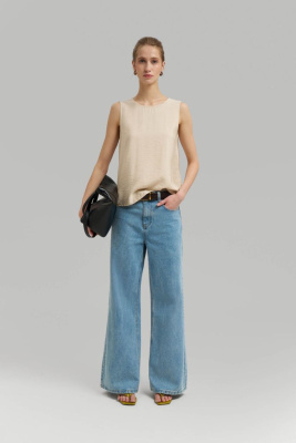 Свободный топ из жатой ткани